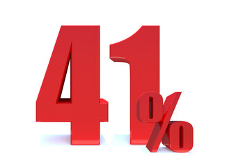 Obraz premium 41 Percent off 3d Sign on White Background, Special Offer 41% Discount Tag, Sale Up to 41 Percent Off,big offer, Sale, Special Offer Label, Sticker, Tag, Banner, Advertising, offer ... See More 
