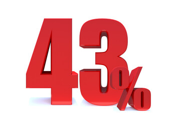 43 Percent off 3d Sign on White Background, Special Offer 43% Discount Tag, Sale Up to 43 Percent Off,big offer, Sale, Special Offer Label, Sticker, Tag, Banner, Advertising, offer ... See More 
