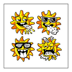 Obraz premium Cheerful Cartoon Bird with Outstretched Wings and Exaggerated Features