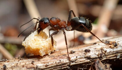 Ant food transport