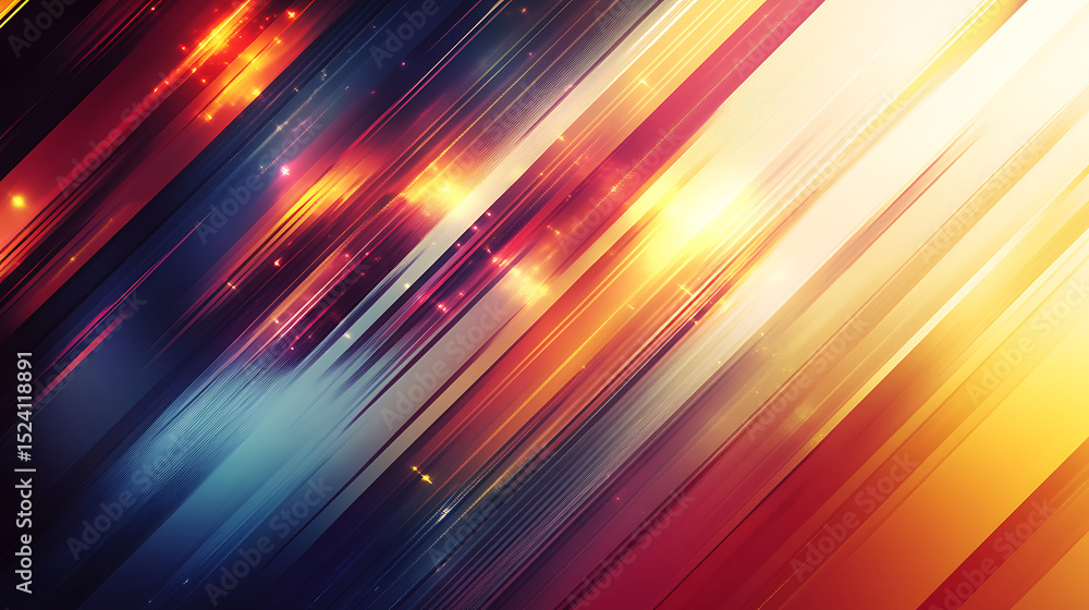 Poster dynamic diagonal light streaks background with vibrant color transitions abstract modern design