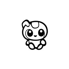 Modern Baby Robot Icon