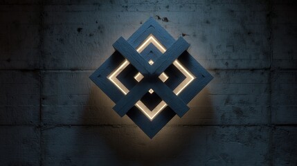 Obraz premium Illuminated geometric wall decor