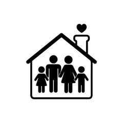 family and house