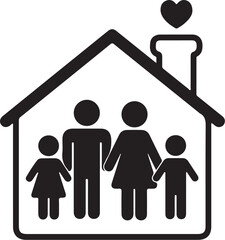 family and house