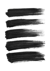 Five dark gray paintbrush strokes vertically aligned