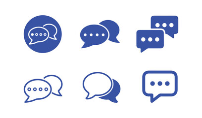 Online message speech bubble social media app. Web chat sign. Blue Chat icon message symbol. Vector illustration eps 10