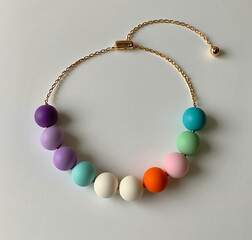 red and white pearl necklace