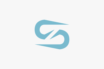 letter cd blue symetric logo