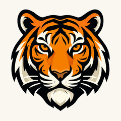 Fototapeta premium Tiger Head Logo. Mascot Creative Design.