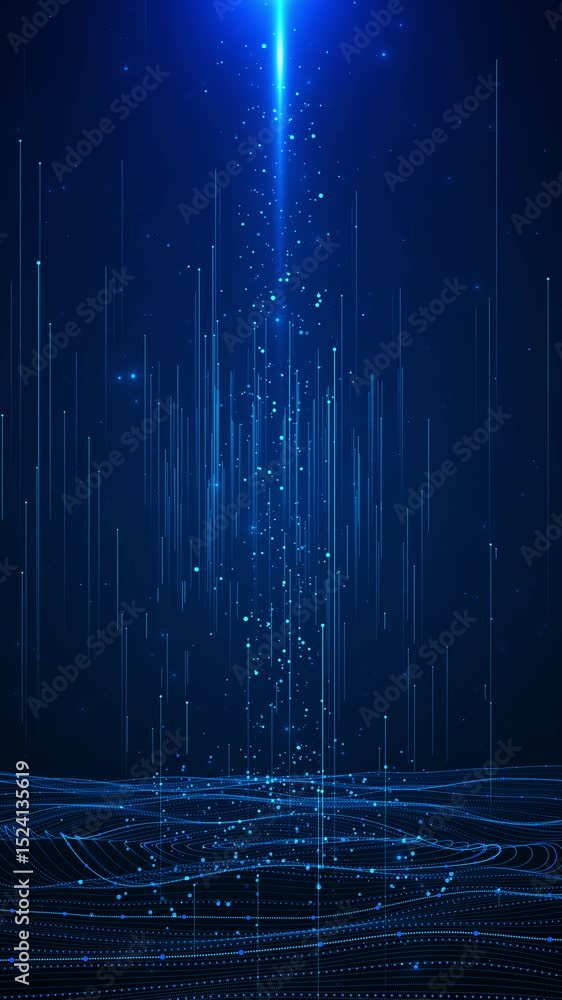 Poster futuristic technology background digital lines, stage backdrop showing data. abstract blue backgroun