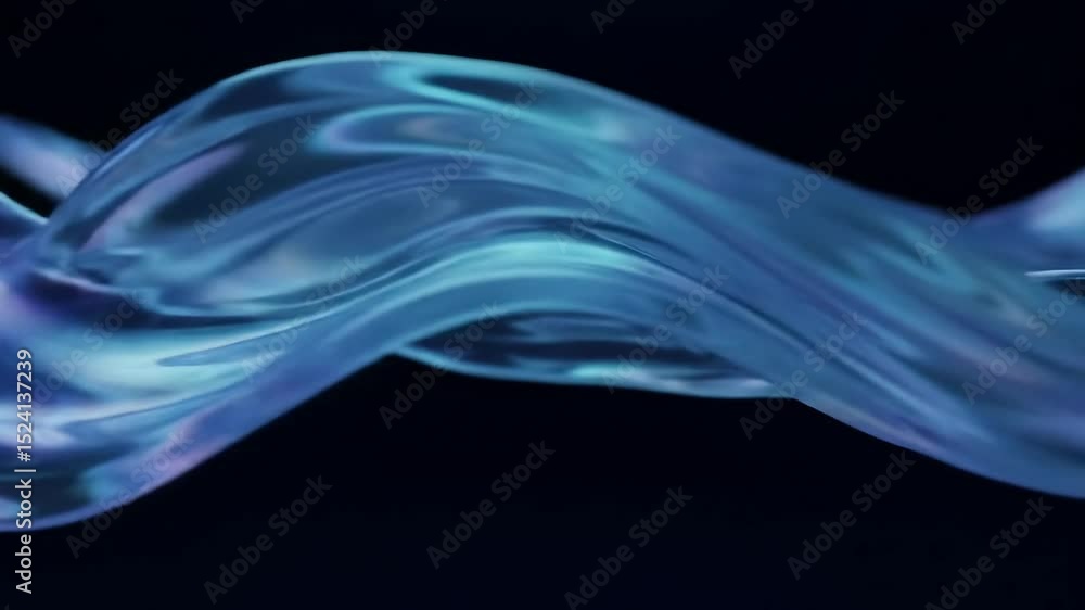 Poster smooth iridescent liquid waves abstract flow animation loop