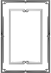 Outline frame on transparent background in elegant style  