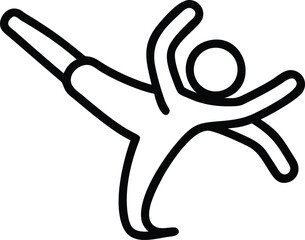 lineart-icon-of-a-person-performing-gymnastics black and white