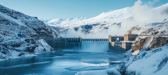 winter landscape in the alps
