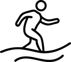 lineart-icon-of-a-person-surfing--black-and-white