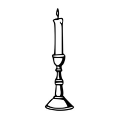 candlestick with candle