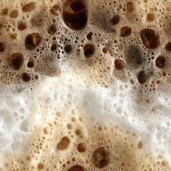seamless texture features intricate details of coffee foam, showcasing creamy swirls and rich bubbles. ideal for creating immersive backgrounds enhancing various design elements.