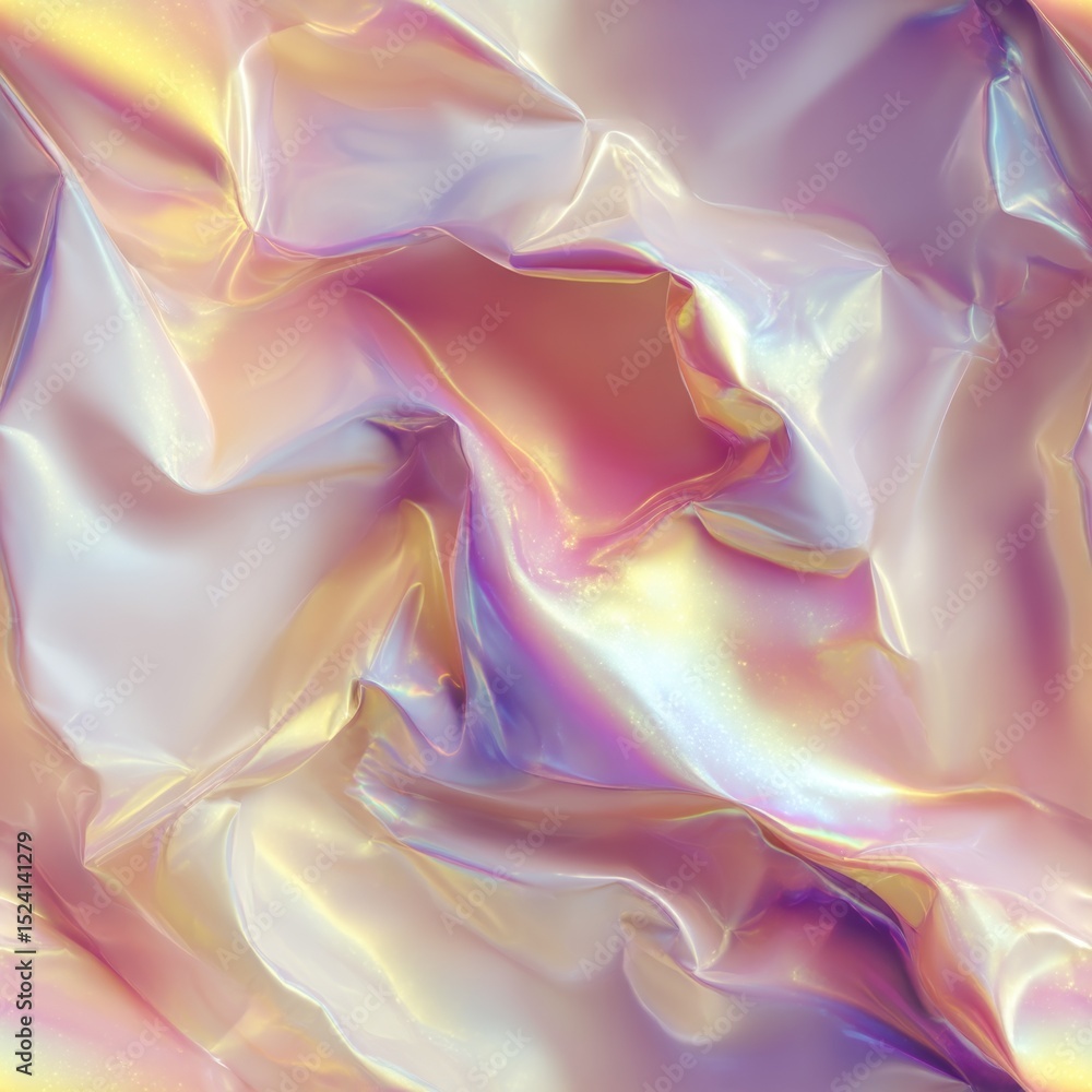 Poster seamless texture this artwork features a distorted plastic film with playful iridescent colors. it o