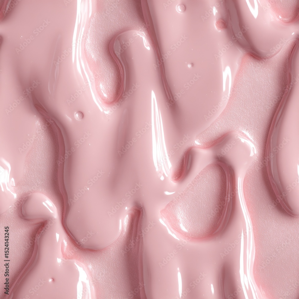 Poster seamless background texture this liquid showcases smooth, flowing pink waves with a glossy finish. i
