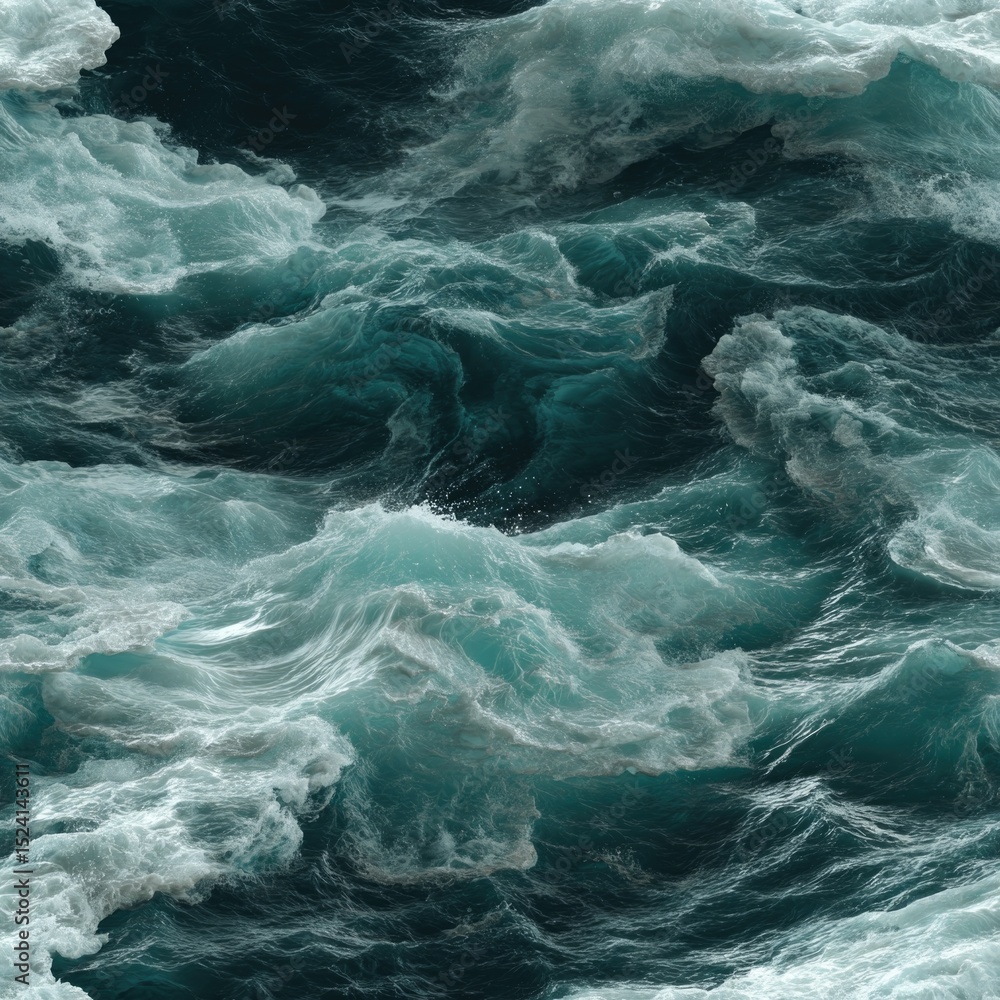 Aufkleber seamless texture create stunning backgrounds with this of ocean waves. the intricate details capture
