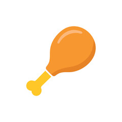 Delicious roasted chicken leg icon illustration