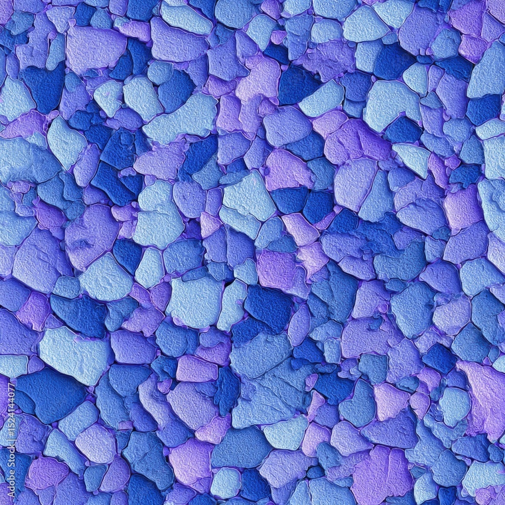 Poster seamless texture this pattern features a composed of abstract shapes in rich blue and purple hues, p