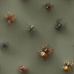 seamless this pattern features a collection of mites and bugs with intricate textural details. the design is ideal for enhancing various digital backgrounds projects.