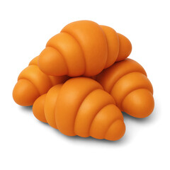 3D Icon of Croissant – Traditional French Pastry