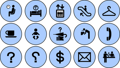 Public Services & Facilities Vector Icons Set