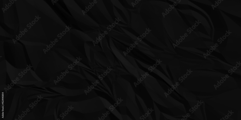 Aufkleber black crumpled recycled craft paper texture background. abstract blank background with space paper f