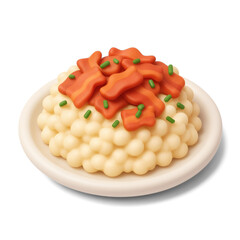 3D Icon of Bryndzové Halušky – Dumplings with Sheep's Cheese from Slovakia