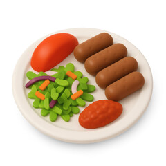 3D Icon of İnegöl Köfte – Traditional Turkish Meatballs