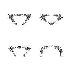 Victorian ornaments vector illustration of a floral 