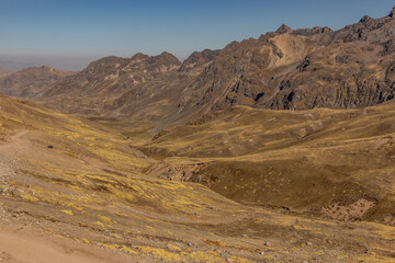 Mountain landscape near Vinicunca Rainbow mountain, Peru