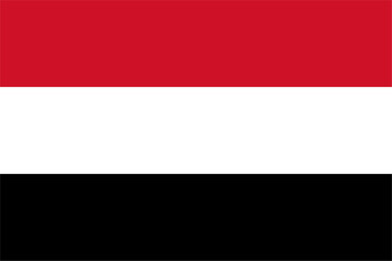 The flag of Yemen, with accurate proportions and official colors. Vector image.