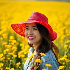 girl in the field