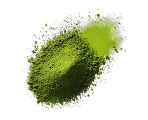 Green powder, mound-like, isolated on black