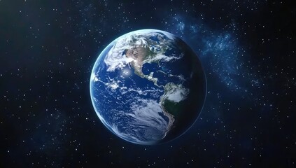 Obraz premium Earth in space, detailed view