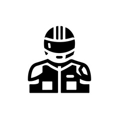 Vector Illustration of Motorcycle Driver