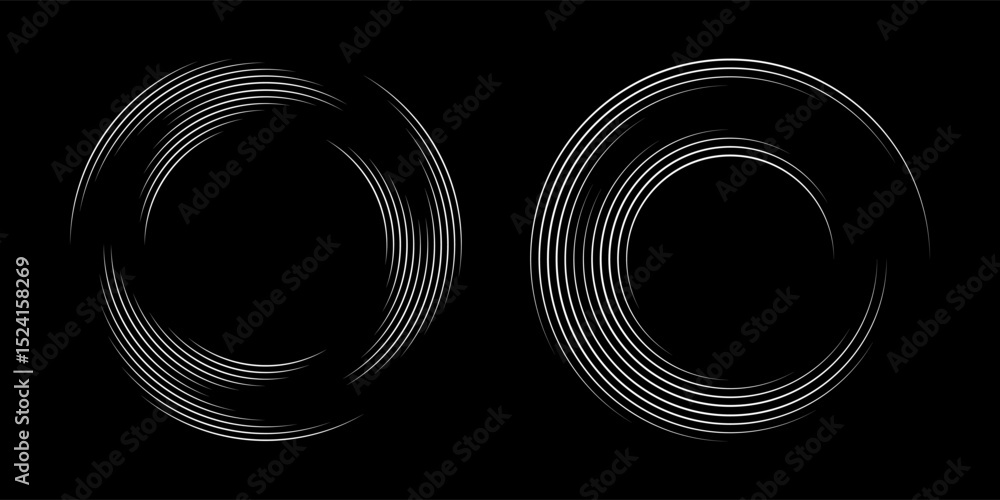 Aufkleber modern abstract background. halftone dots in circle form. spiral logo, icon or design element. black
