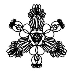 Mandala triangle no.7 line art f or beginner and intermediate adults,ideal for mindfulness and easy coloring.