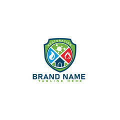 Construction Business Logo Design Vector Template