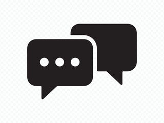 Modern message icon in minimalist style Vector