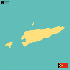 East Timor vector map