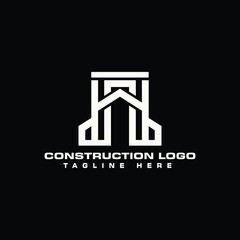 Construction Business Logo Design Vector Template