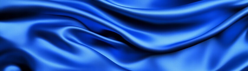 Royal Blue Silk Drape Abstract Texture Background, Fabric, Textile Silk, Texture