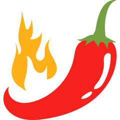Spicy Chili With Flame