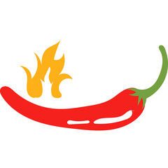 Spicy Chili With Flame