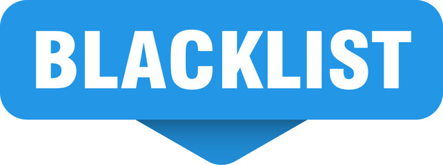blacklist sticker. blacklist sign on transparent background